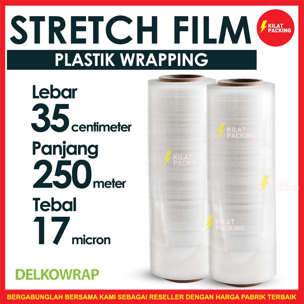 Jual Stretch Film Bening 35CM X 250M Plastik Wrapping Plastic Wrap ...