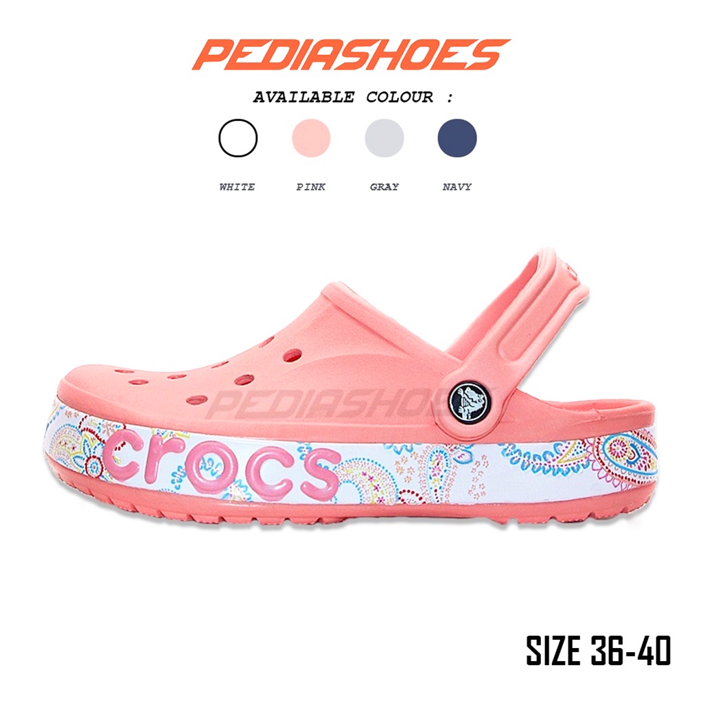 Crocs Pria Wanita Bayaband Graphic Crocs Original Sandal Crocs Murah Anti  Licin