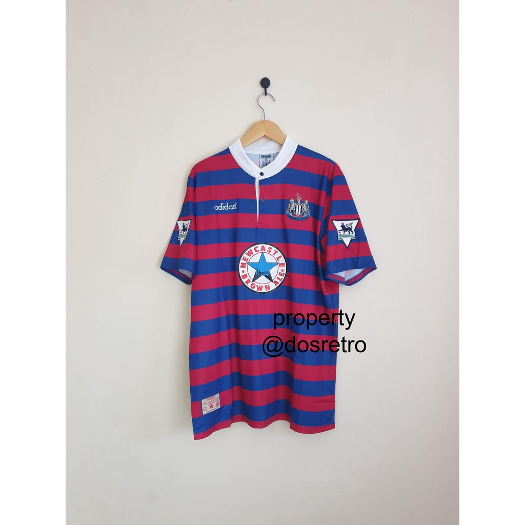 Maillot Newcastle 1995-97 Domicile – Ginola 14 – Adidas, Taille S (adulte)