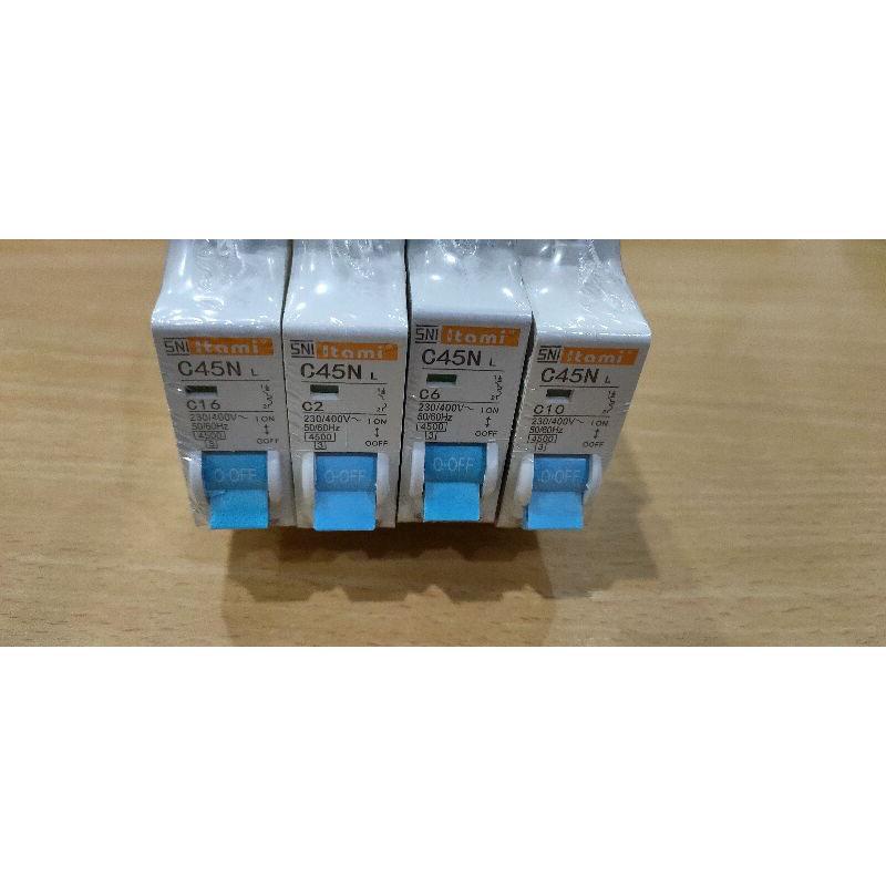 Jual MCB C45N-L ITAMI TERSEDIA LED INDIKATOR 2A,4A,6A,10A,16A,20A,25A ...