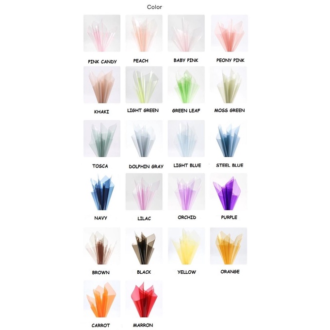 Jual [1 LEMBAR] CLEAR TRANSLUCENT Flower Wrapping Paper / Kertas ...