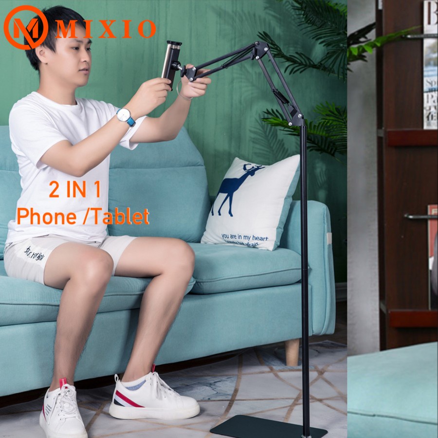 Mixio - S99 Lazypod Lantai 1.35m Stand Ranjang Phone Holder Hp Tablet - foto 4