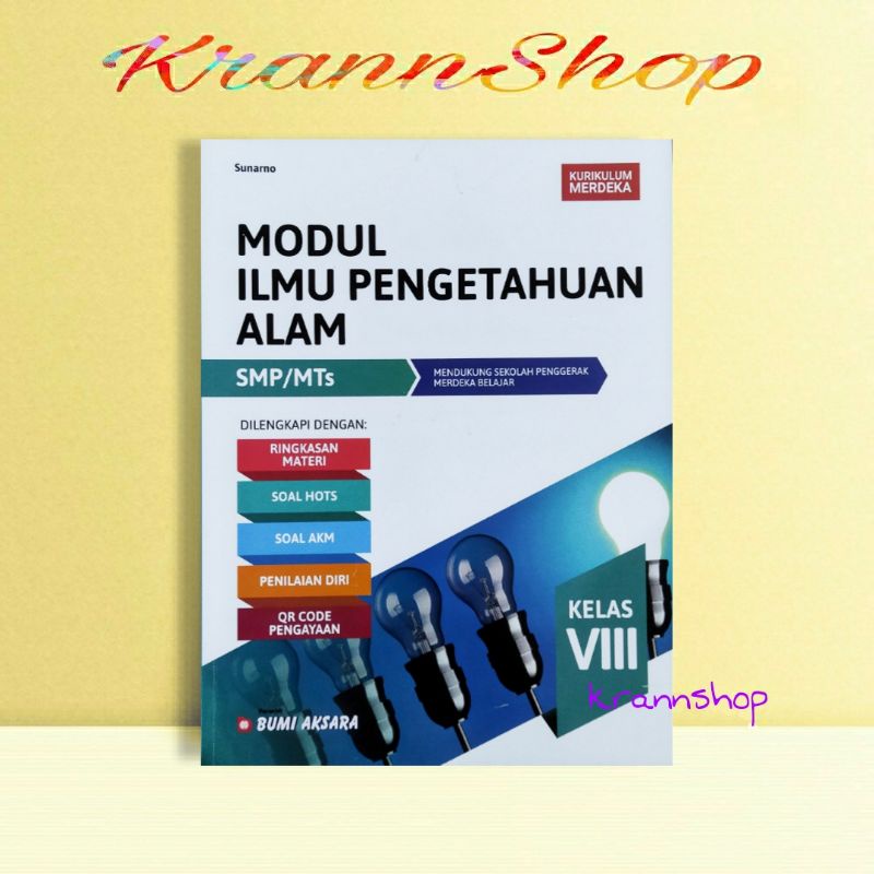 Jual MODUL ILMU PENGETAHUAN ALAM KLS VIII/8 SMP/MTS KURIKULUM MERDEKA ...