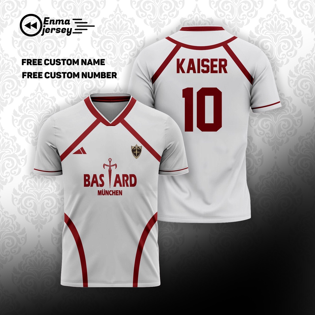 Jual Jersey Anime BlueLock Bastard Munchen Versi Putih Full Printing