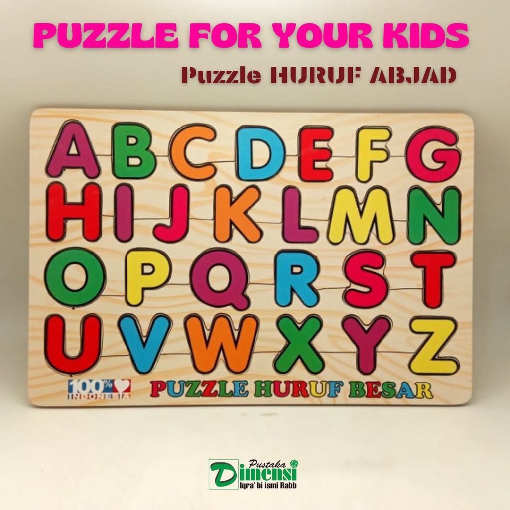 Jual Puzzle Huruf ALFABET ABJAD ABCDEFG KAPITAL ANGKA HURUF BESAR KECIL ...