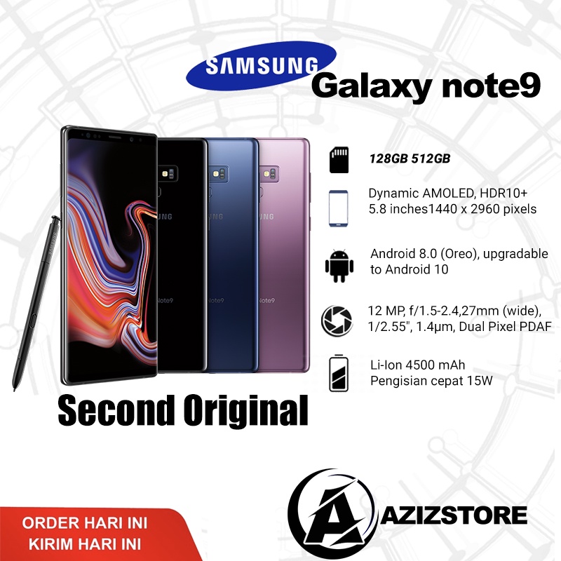 Jual (sinyal Permanen)Samsung Galaxy Note 9 Second Note9 Bekas Mulus ...