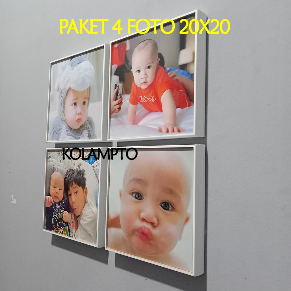 Jual Cetak Foto 20x20 Cm Paket 4 Foto Bingkai Fiber Frame Block ...