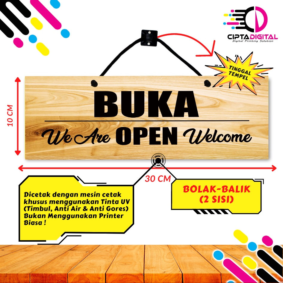 Jual Sign Open Close Bolak Balik Tanda Buka Tutup Toko Shopee Indonesia