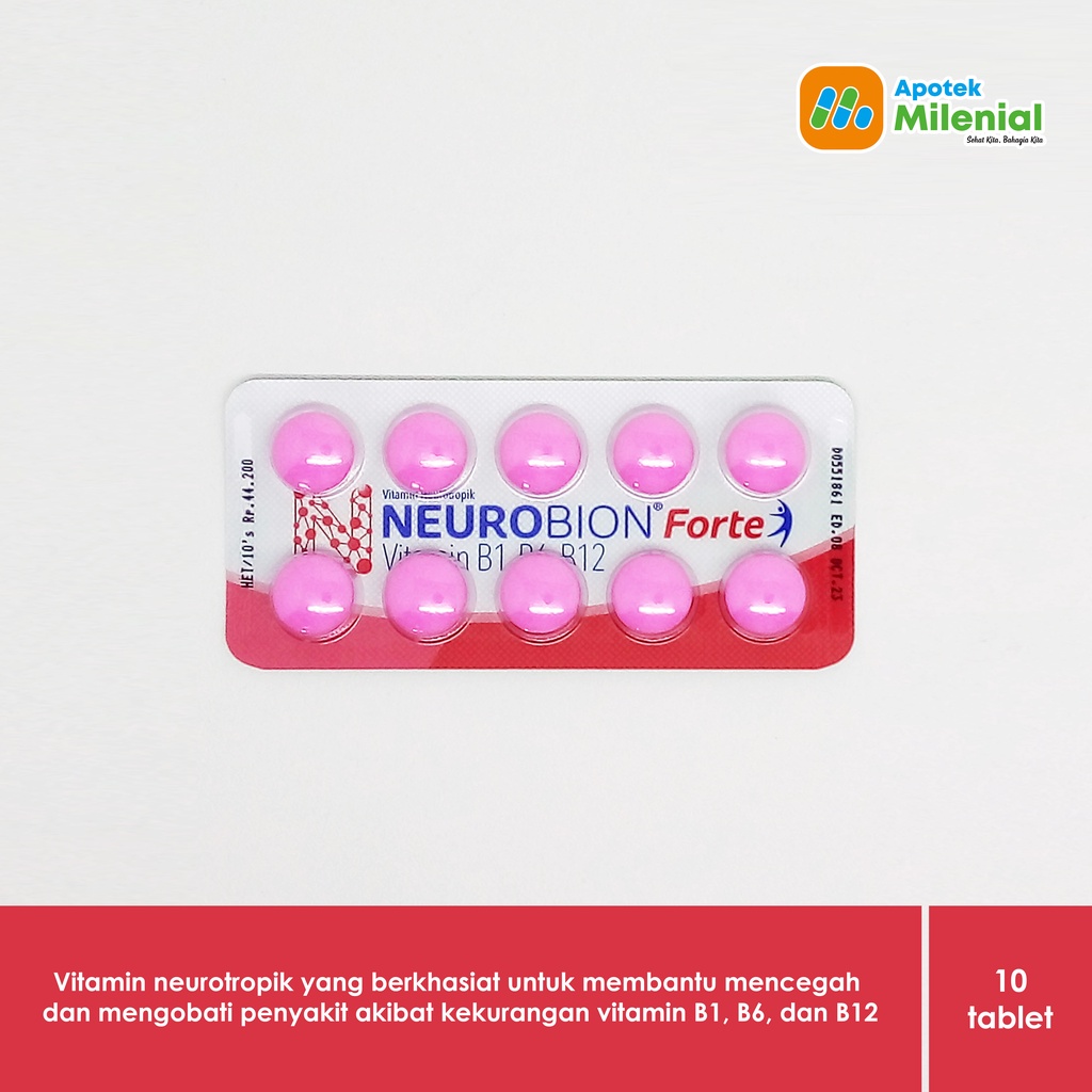 Jual Neurobion Forte Blister 10 Tablet Pink | Shopee Indonesia