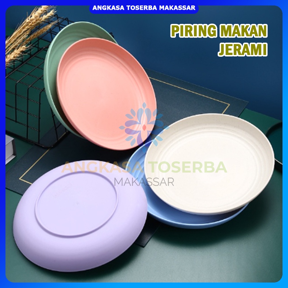 Jual Piring Makan Jerami Gandum Wheat Piring Melamin Plastik Lucu Warna