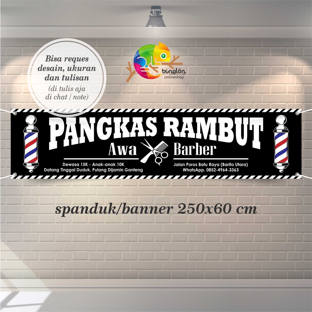 Jual Spanduk Banner Pangkas Rambut Keren, Murah Berkualitas, Bisa ...