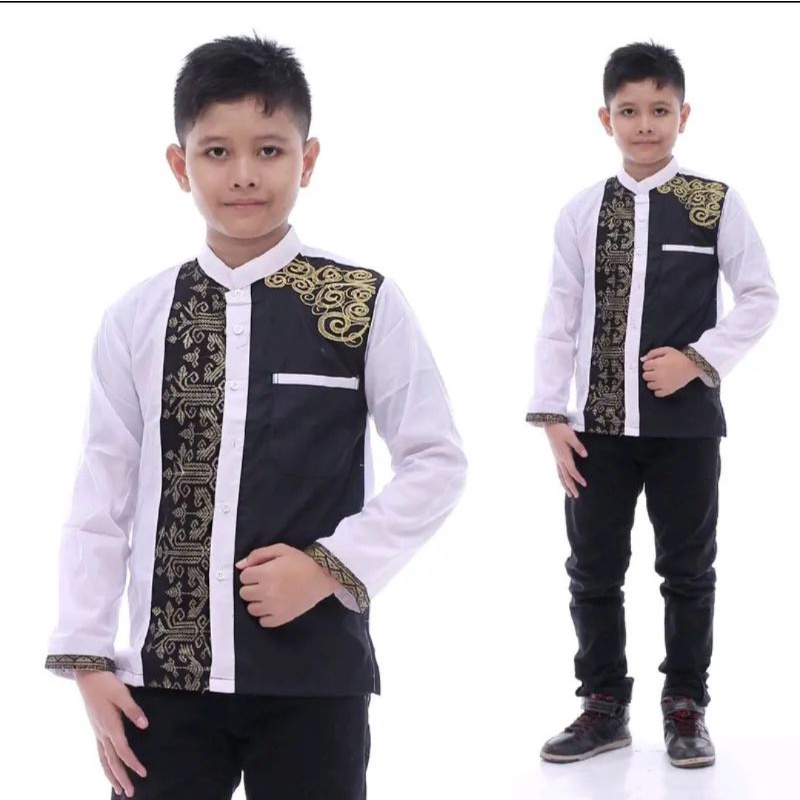 Jual baju koko anak laki-laki lengen panjang/baju koko kekinian