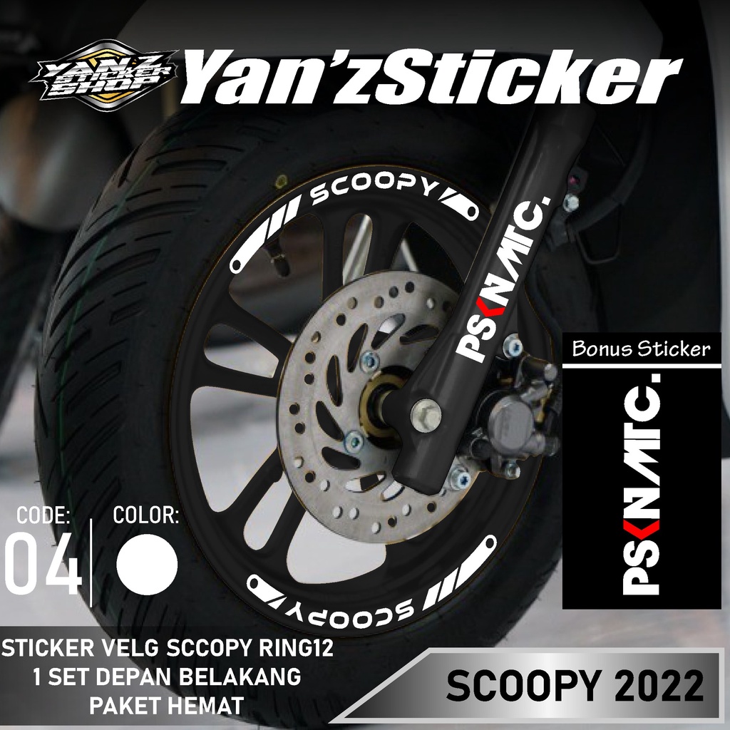Jual Stiker Cuttingr Velg List Roda Motor HONDA SCOOPY-Aksesoris Motor ...