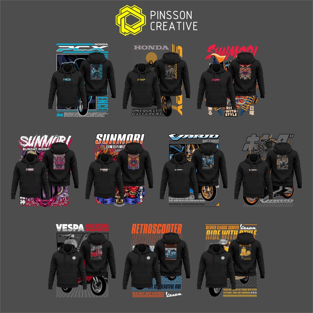 Jual (TEMA MOTOR) SWEATER | HOODIE | JUMPER | JACKET | PCX SCOOPY ...