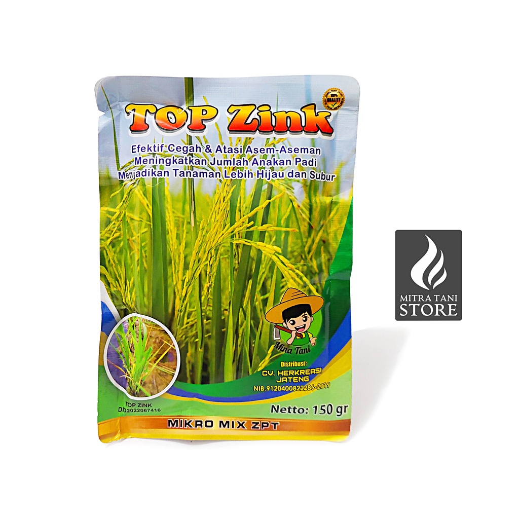 Jual Pupuk Top Zink Pupuk Terbaik Untuk Memperbanyak Anakan Padi Cegah ...