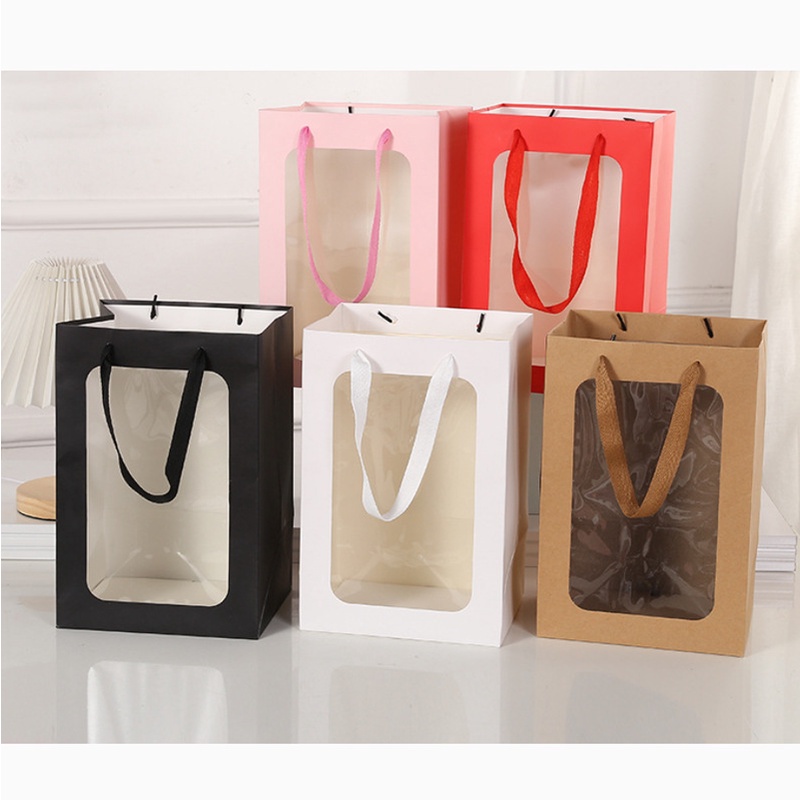 Jual Paper Bag Ulang Tahun Pesta White Bouquet Bag - Flower Bag - Tas ...