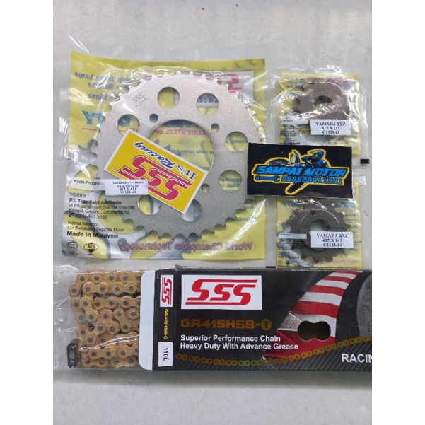 Jual Gear set SSS 415(slim) Yamaha Jupiter Z1/Vega ZR ukuran gear blkng