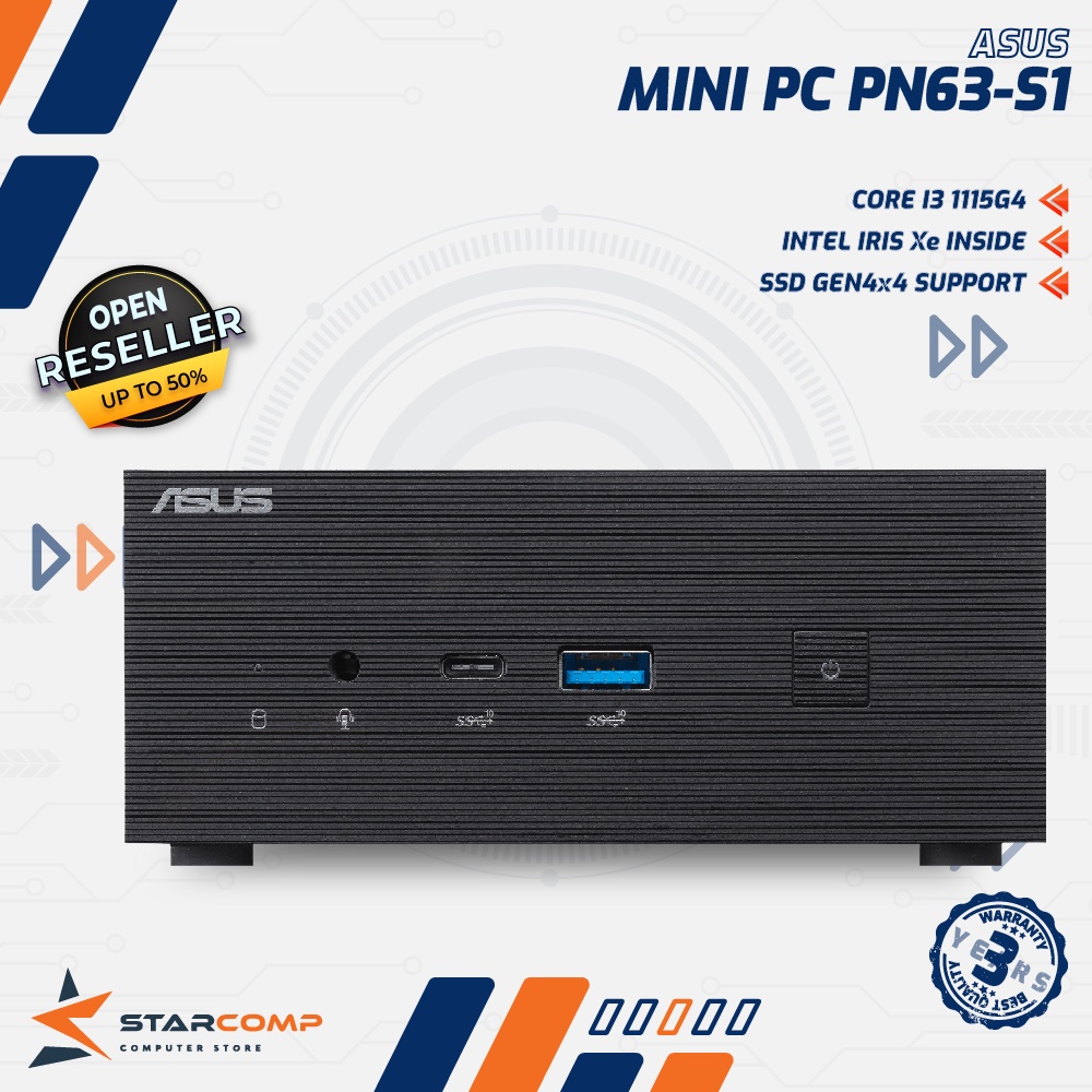 Jual ASUS MINI PC PN63S1 i3 1115G4 Barbone 8GB RAM 256GB SSD PN 63 S 1