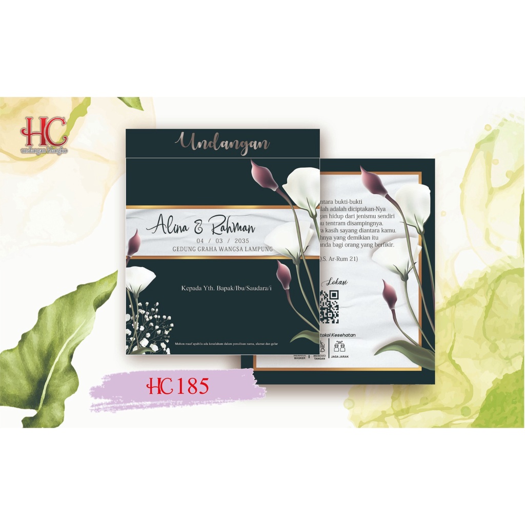 Jual Blangko Undangan HC 185 (Free File Setting Corel) | Shopee Indonesia