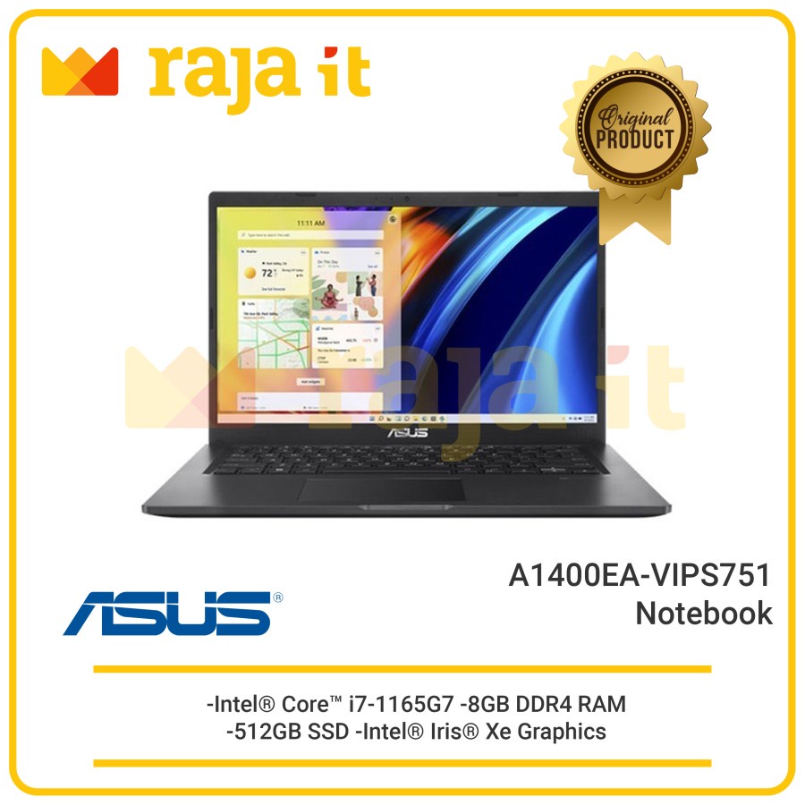 Jual ASUS Laptop Vivobook A1400EA VIPS751 Intel Core i7 8GB 512GB Win ...