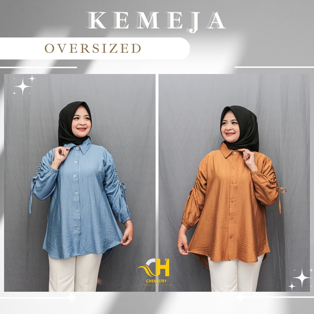 Jual Olivia Shirt Kemeja Oversize Linen Wanita Kemeja Linen