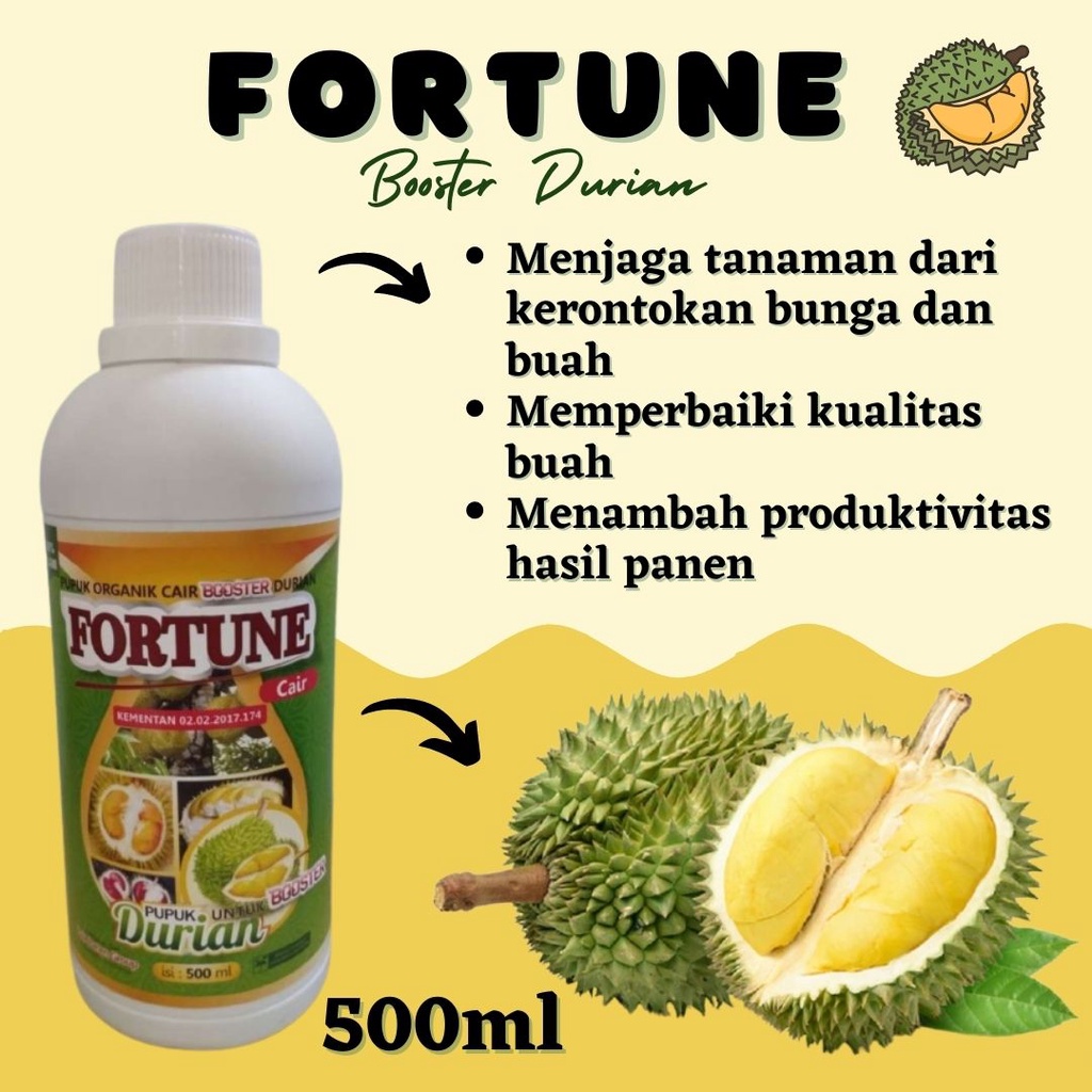 Jual Pupuk Fortune Cair Durian Pupuk Penyubur Tanaman Burian Pupuk Penyubur Pohon Durian