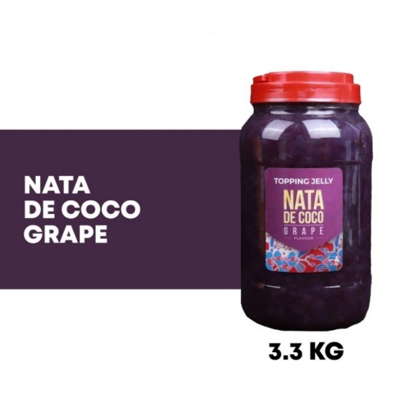 Jual topping jelly nata de Coco original grape 3,3 kg premium merk ...