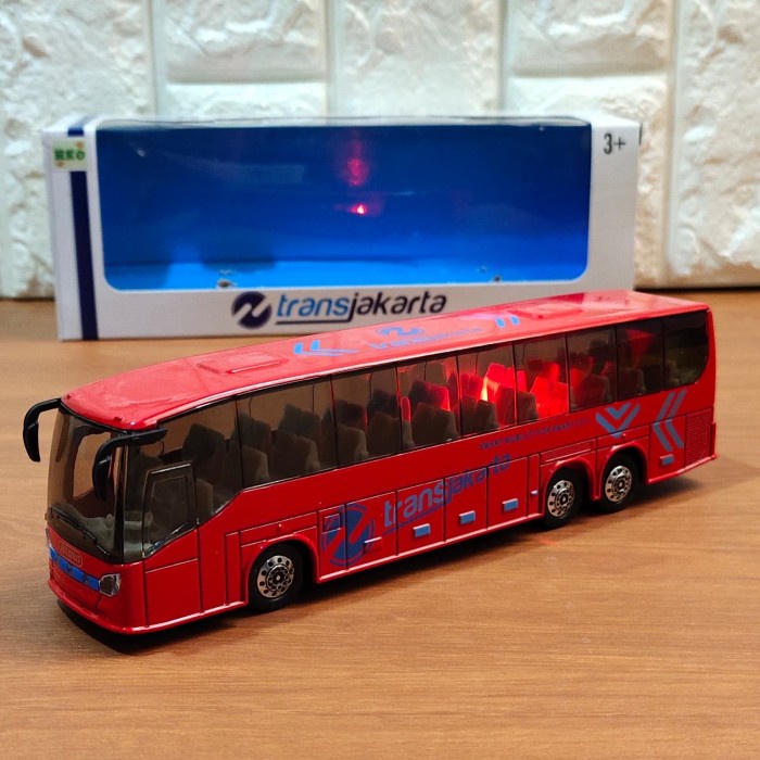 Jual Diecast Transjakarta Bus Miniatur Material Besi Ada Lampu | Shopee ...