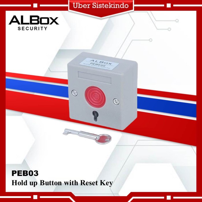 Jual Alarm Hold Up Button With Reset Key - Panic Button Alarm | Shopee ...