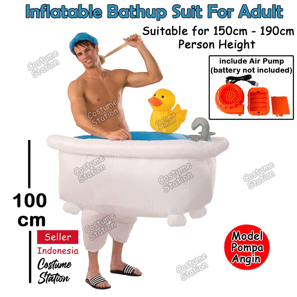 Jual Kostum Bathtub / Costume Bak Mandi Shower Halloween lucu ...