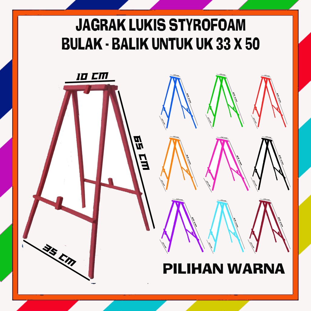 Jual Stand meja jagrak lukis styrofoam uk 30 x 40 | Shopee Indonesia