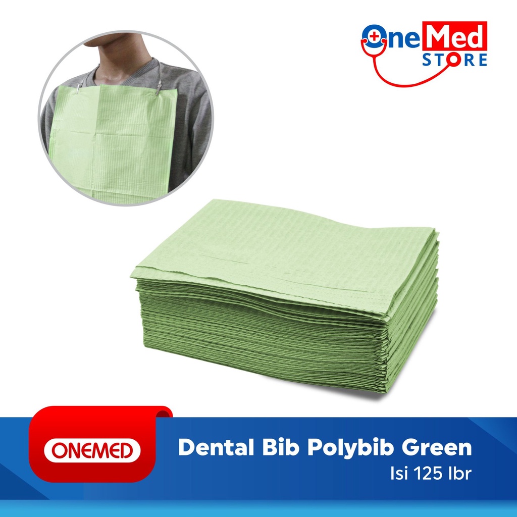 Dental Bib Polybib OneMed pak isi 125pcs OJ - Main Image