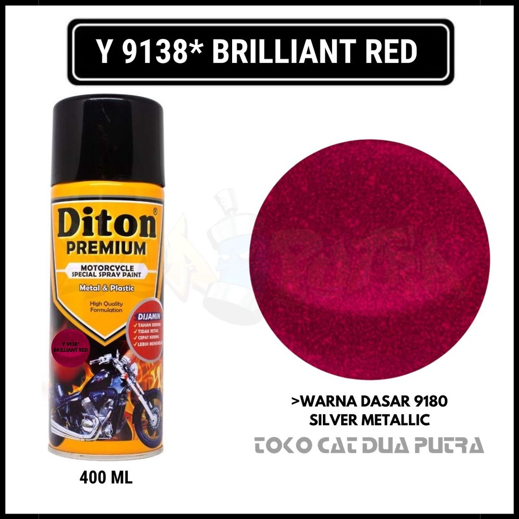 Jual Diton Premium 400ml Y 9138* Brilliant Red | Shopee Indonesia