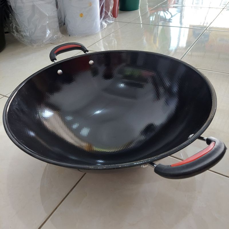 Jual Kuali Hitam Wok Cm Cm Tebal Honeycomb Boss King High Quality Dapur Karya Mdn Shopee