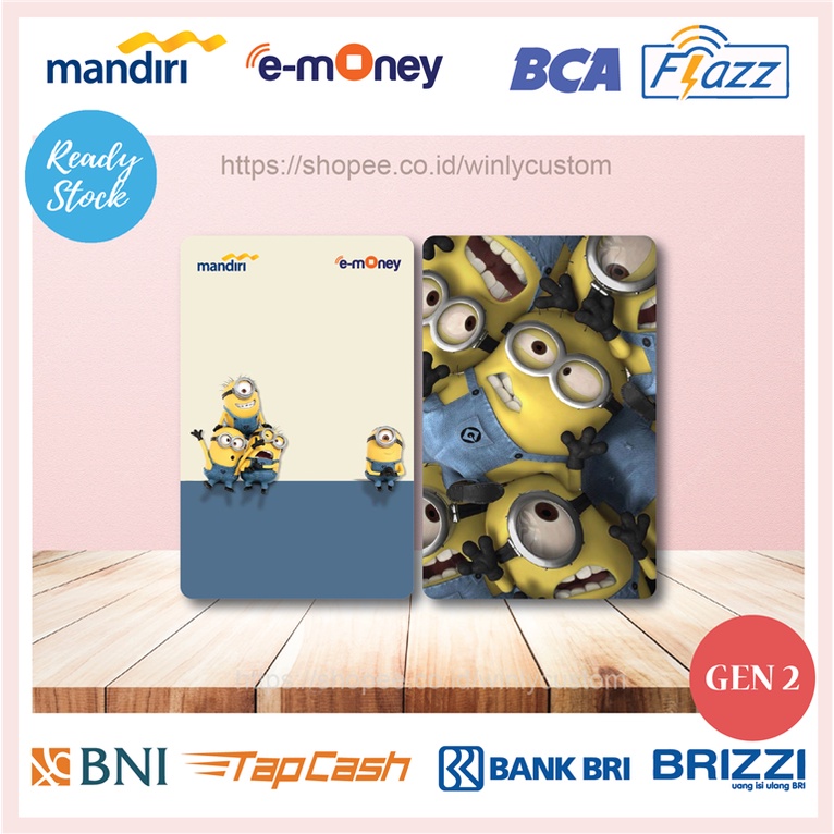 Jual Kartu Emoney E Toll Design Anime Minions Kartun Anime E Money