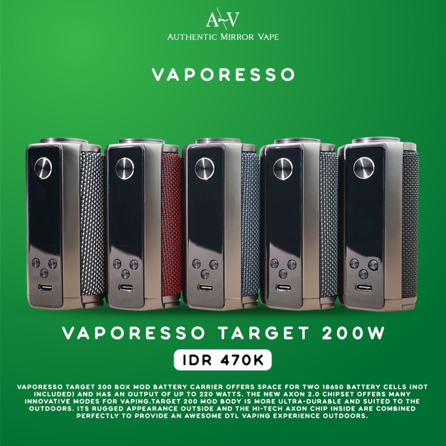 Jual Vaporesso Target 200 220W Mod ONLY 100% Authentic - DR | Shopee ...