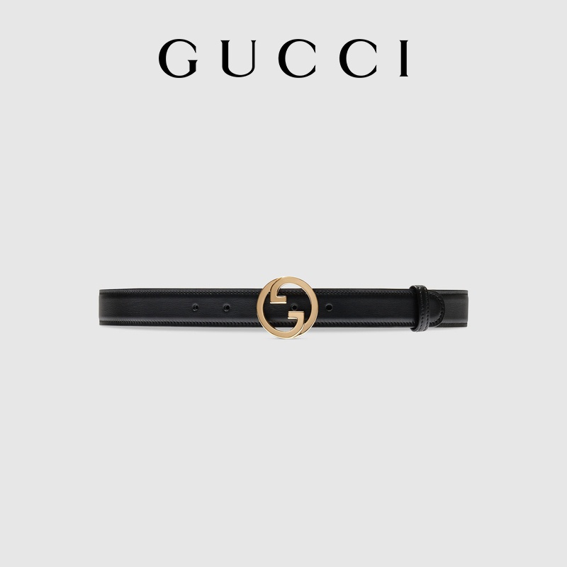 Jual Gucci Blondie series with round interlocking double G belt 3cm