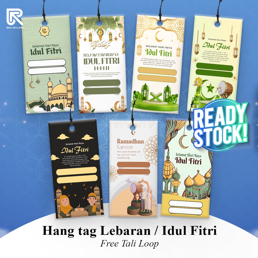 Jual Rha Hang Tag Ucapan Lebaran Idul Fitri Ramadhan / Hang Tag Ucapan ...