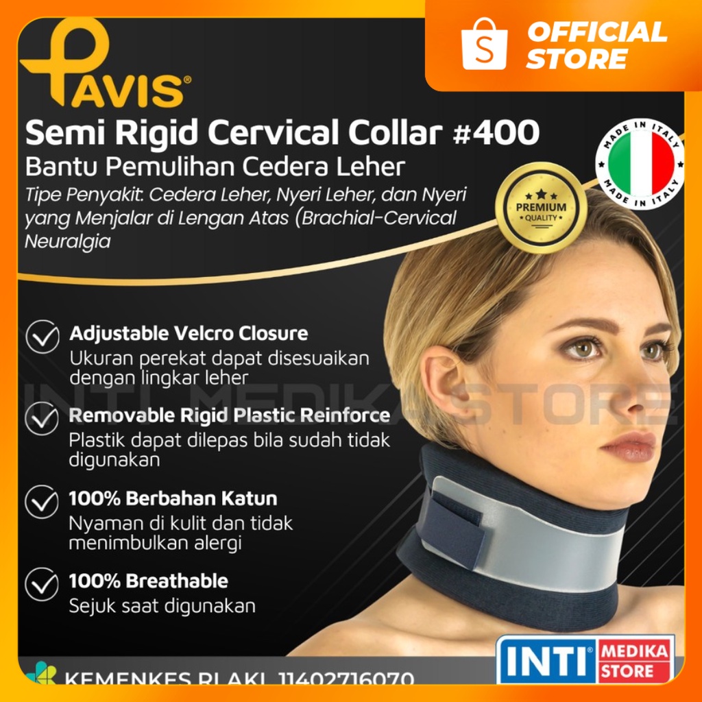 Jual PAVIS - Semi Rigid Cervical Collar 0400 | Penyangga Cedera Leher ...