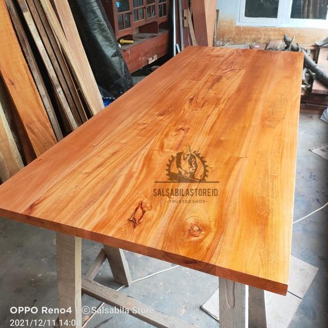 Jual MEJA KERJA TOP TABLE KAYU MAHONI/MEJA KERJA KAYU EL09I09A82L