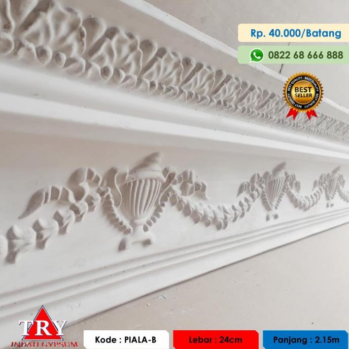 Jual List Profil Gypsum Motif Piala Besar Cm Original Tryindah Shopee Indonesia