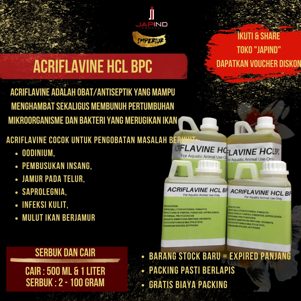 Jual Acriflavine Obat Ikan / Obat Kuning Ikan andalan berbagai jenis ...
