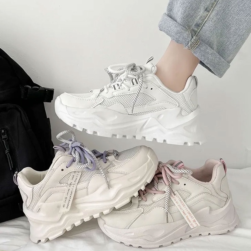 Jual Sepatu Sneakers Wanita Sneakers Shoes Fashion Stelan Ando Putih