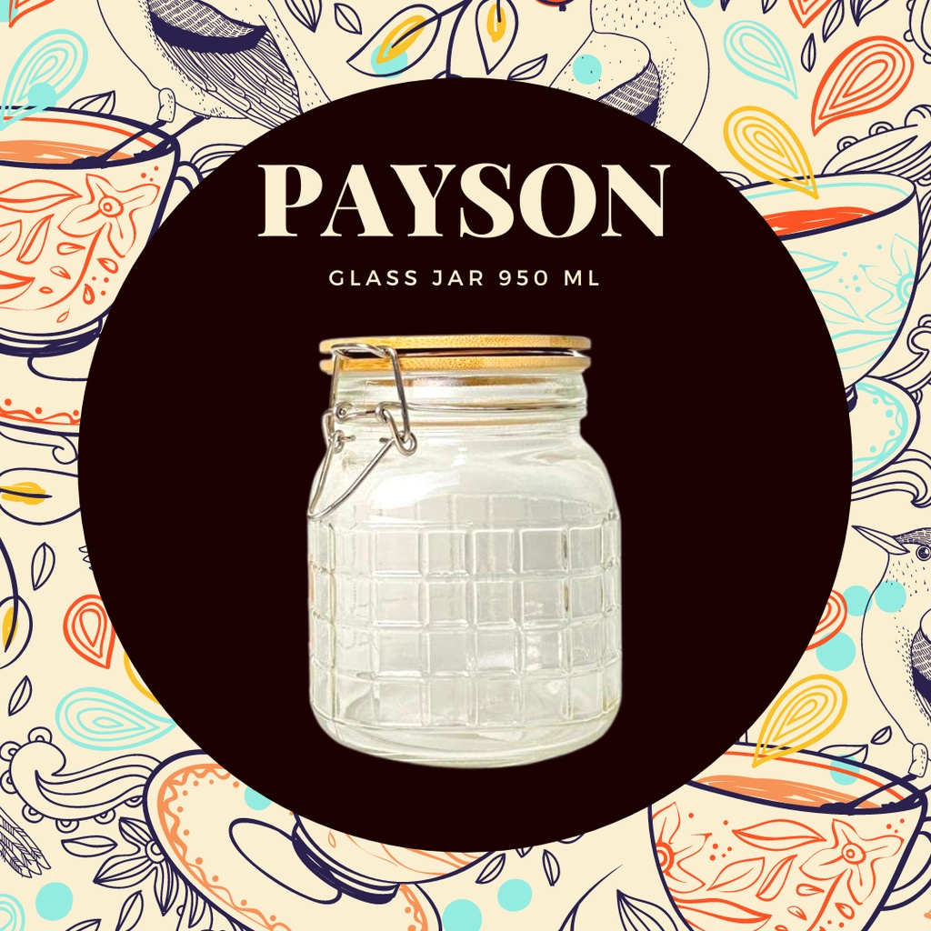 Jual PAYSON Hermetico Jar 1000 mL Toples Kaca Tutup Kait Cookies