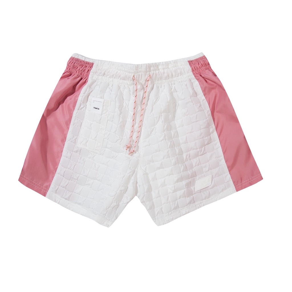 Ashen Fane Women's Cotton Interlock Running Shorts - Pink/White, Elastic Waist, Medium - View #4
