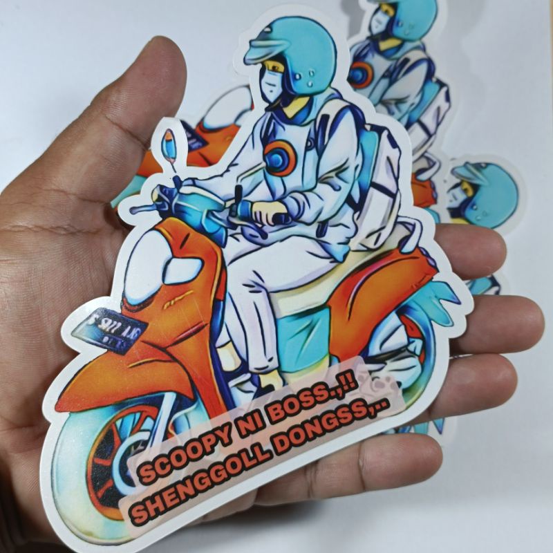 Jual Sticker Motor HONDA SCOOPY 10X15cm DIECUT WATERPROOF | Shopee ...