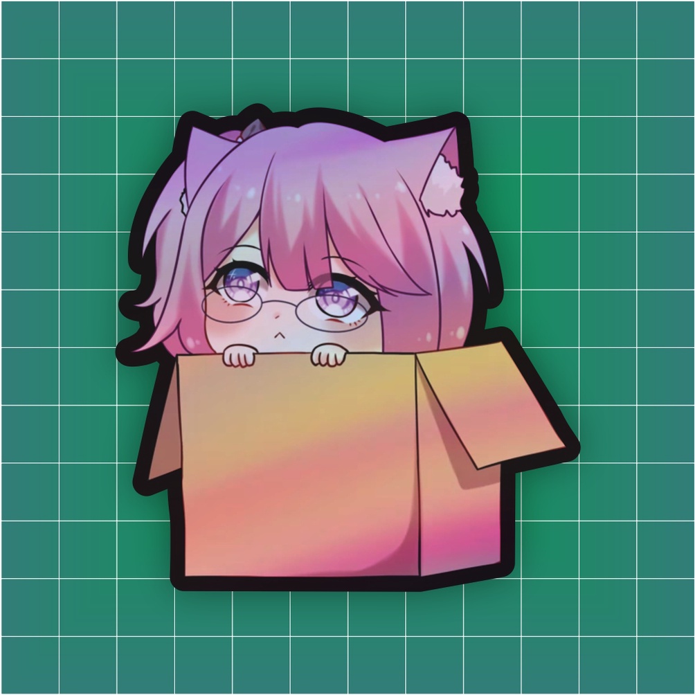 Jual Sticker Stiker Maskot Nekopoi Hologram Sticker case hp & laptop