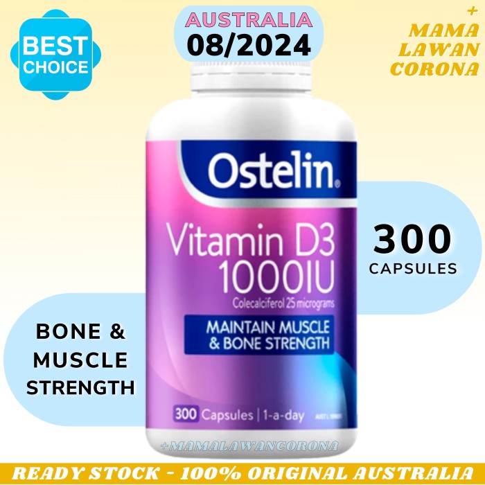 Jual OSTELIN Calcium & Vitamin D3 300 Tablets OSTELIN Calcium D3 300 Shopee Indonesia