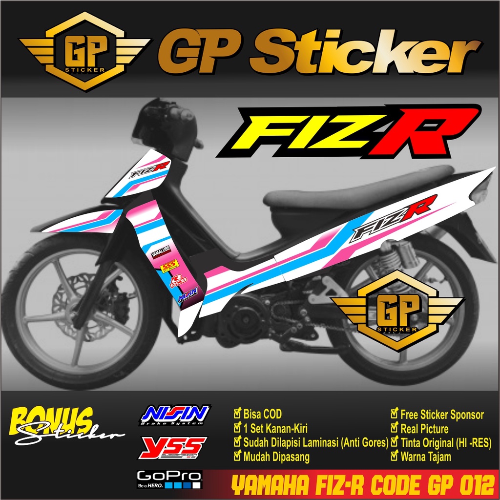 Jual (cod) stiker motor - striping FIZR fiz r F1Z R - motor yamaha ...