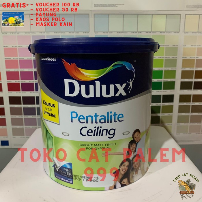 Jual Dulux Pentalite Ceiling White Supermatt Cat Plafond Gypsum 25kg Pail Terlaris Shopee 1771